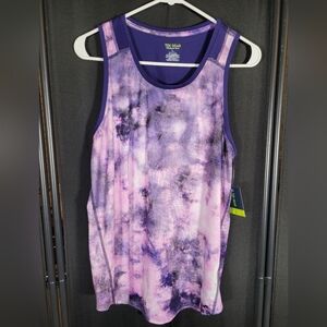 Tek Gear Workout Purple Tie-Dye Tank Top - Medium